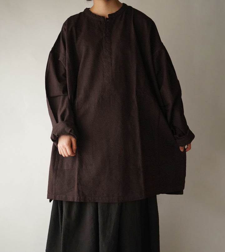 ヘンリーシャツ長袖厚地L