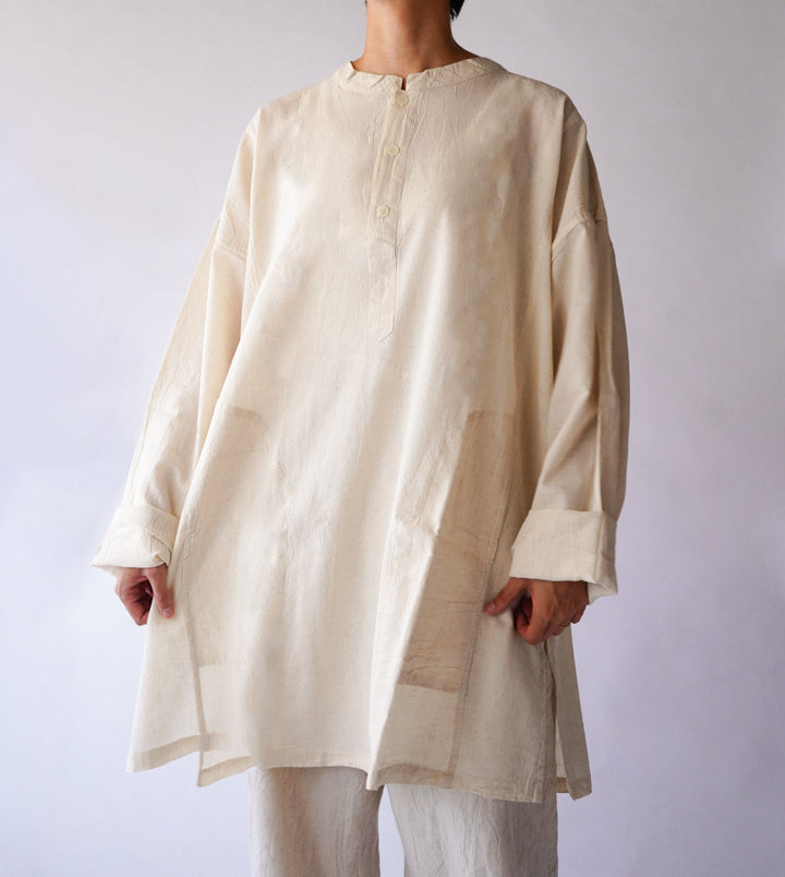 ヘンリーシャツ長袖薄地L