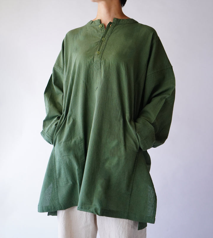 ヘンリーシャツ長袖薄地L