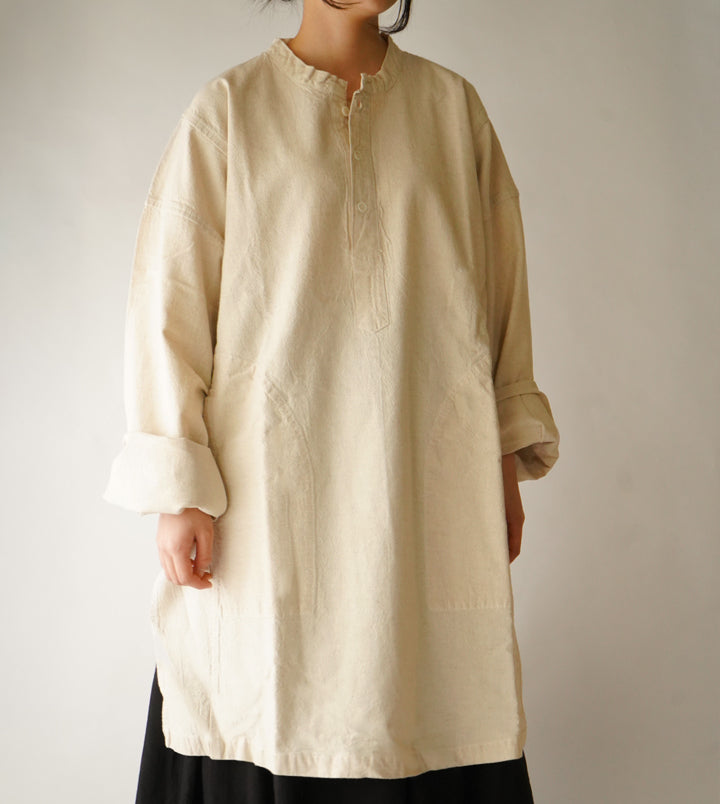 ヘンリーシャツ長袖厚地L