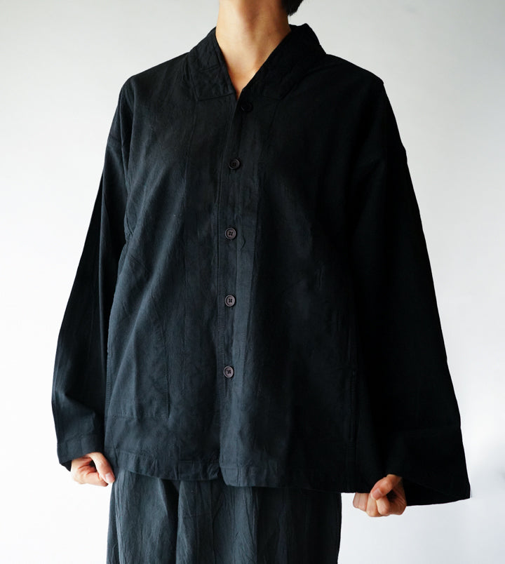 V襟シャツ厚地S