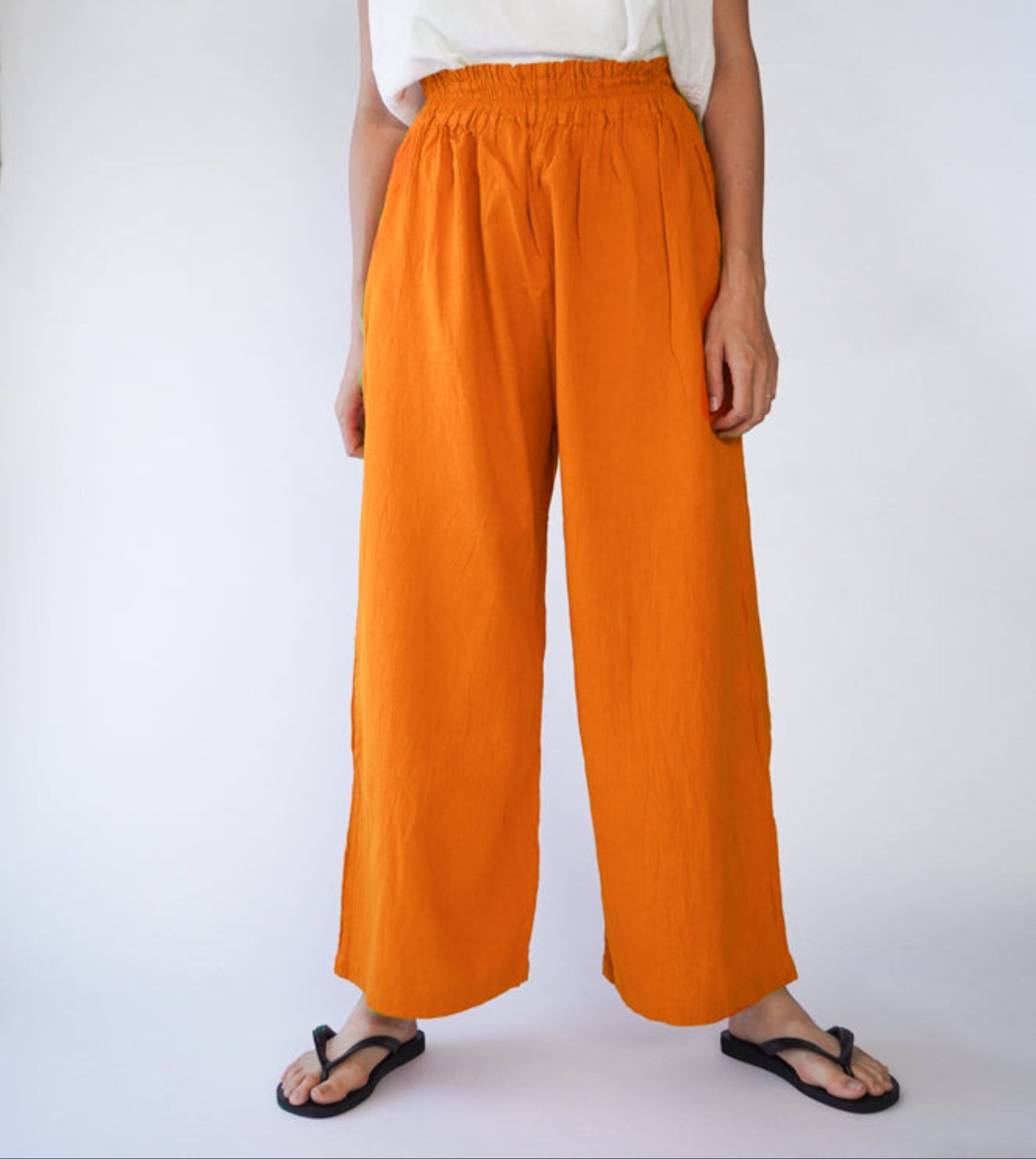 リラックスパンツ薄地M橙