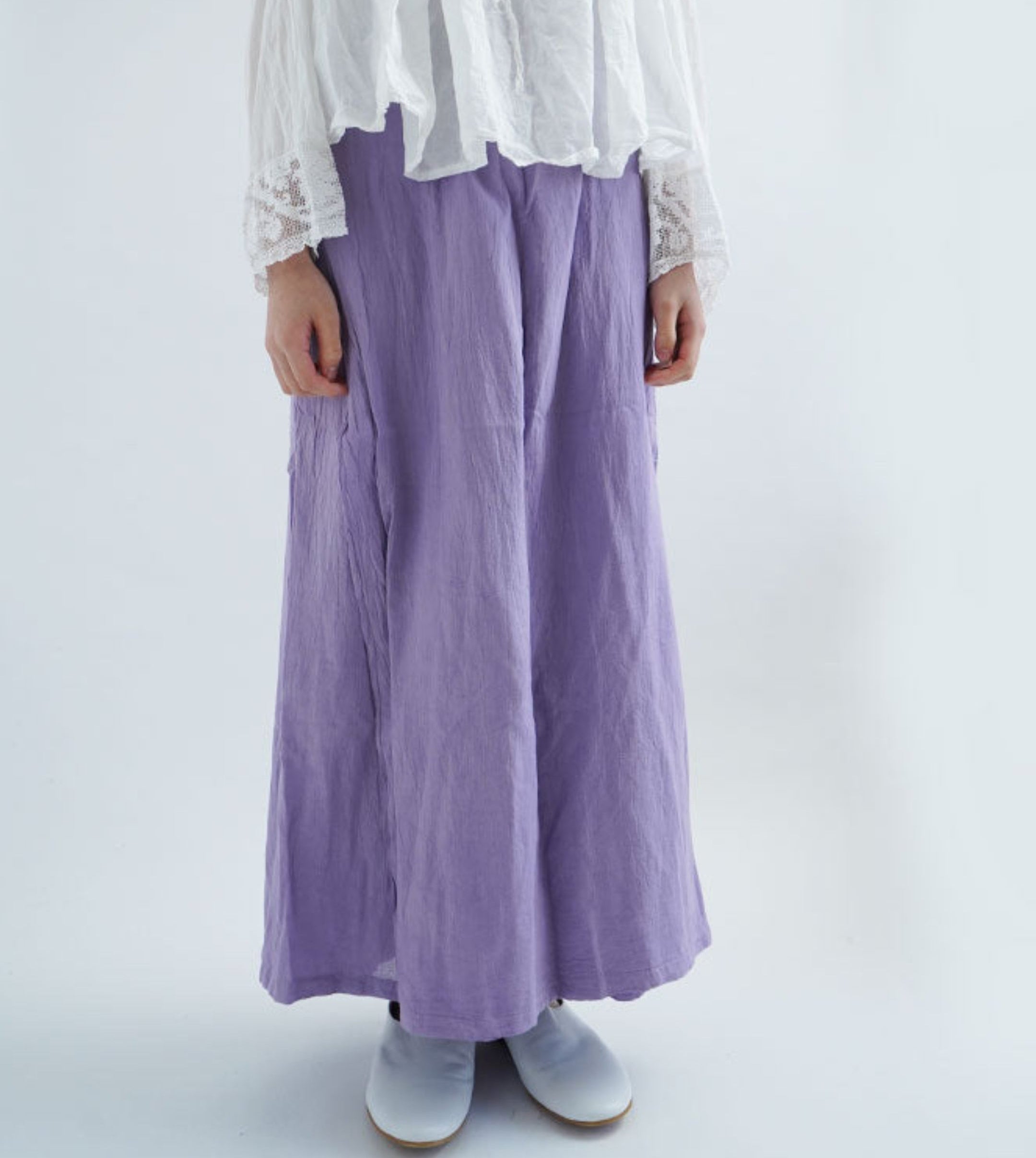 スカートパンツM薄藤