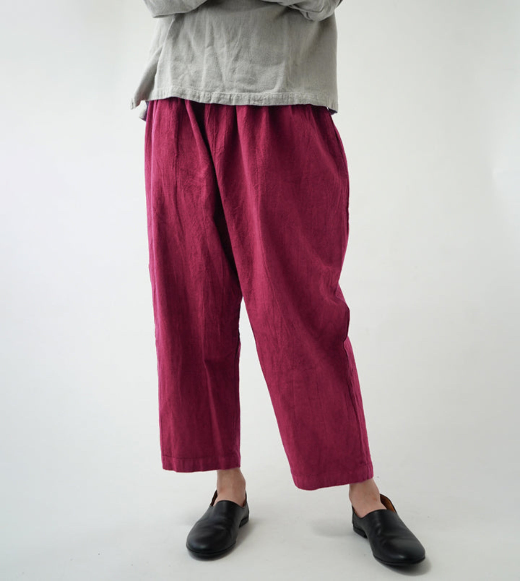 シンプルパンツ厚地S紅