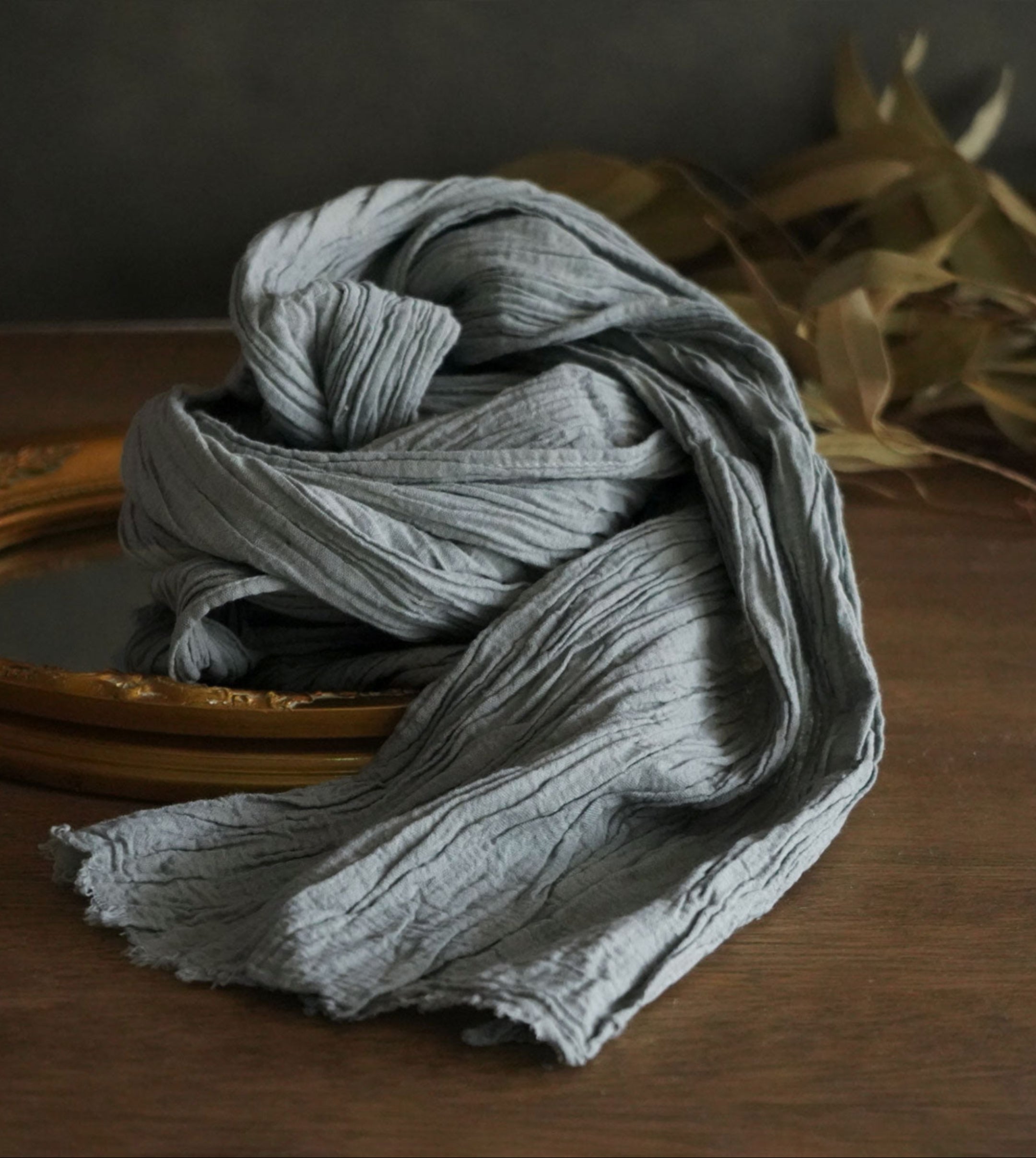 ぐるぐるストール灰