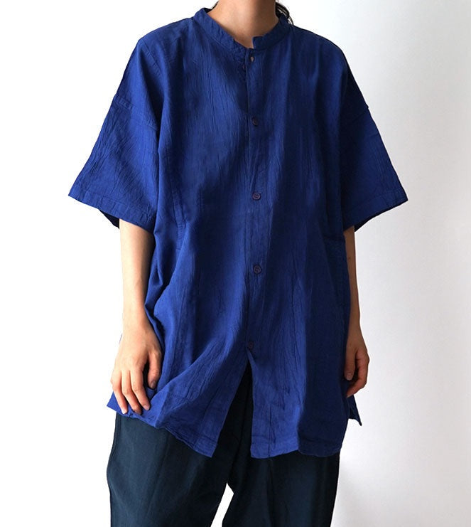 開襟シャツ半袖M