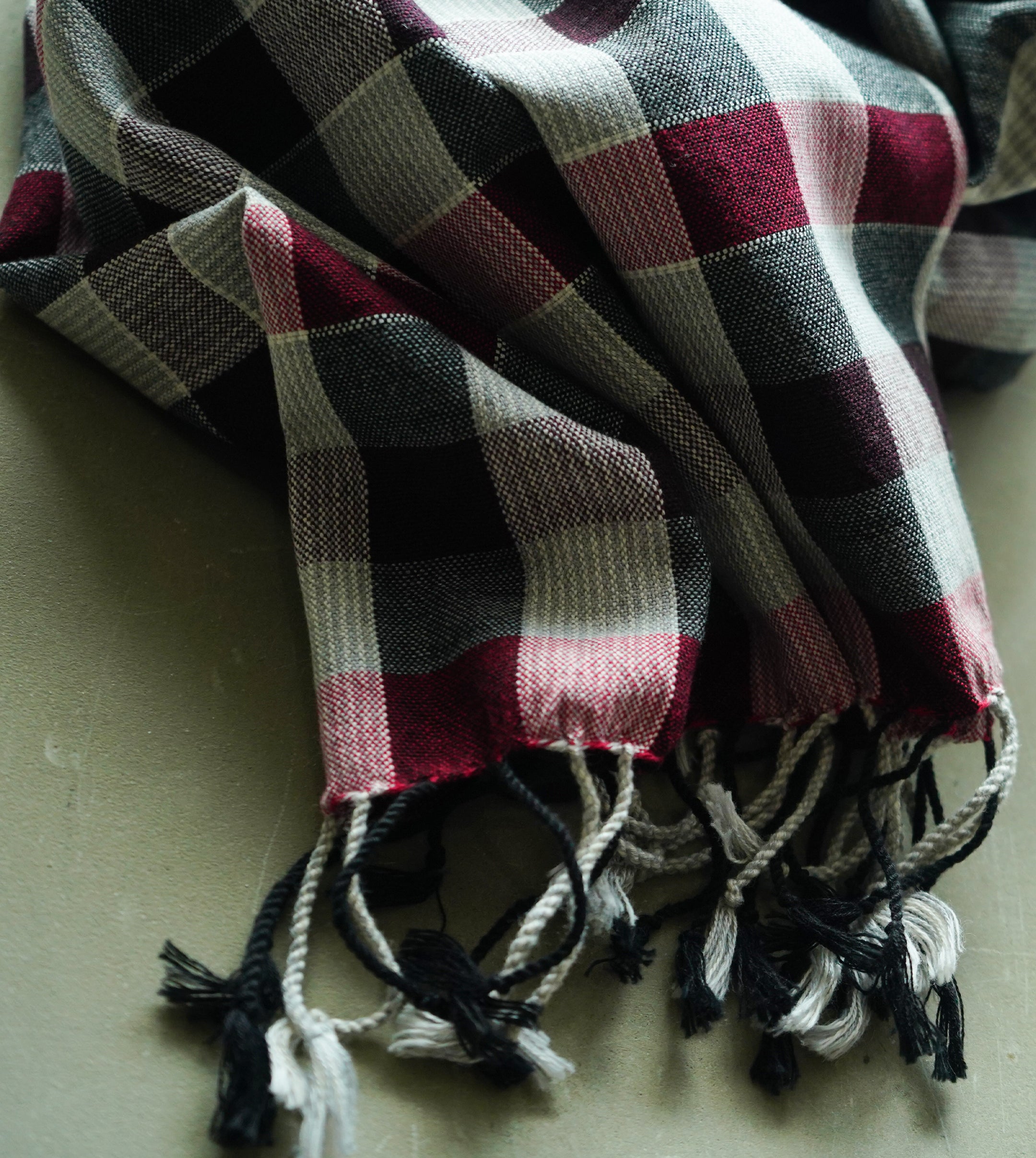 経ミックスバックチェックL レッド