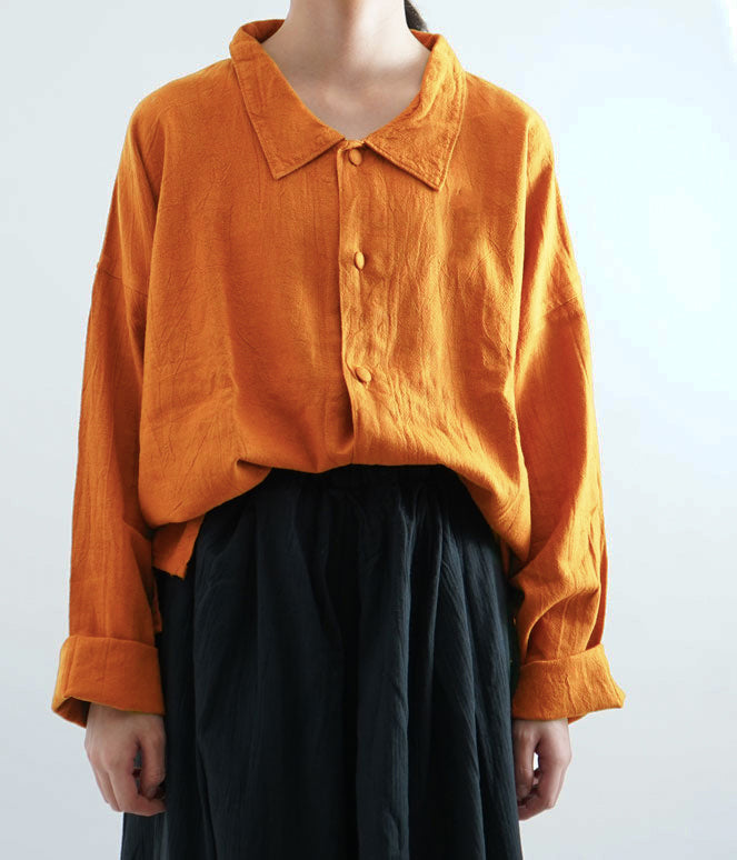 くるみボタン長袖