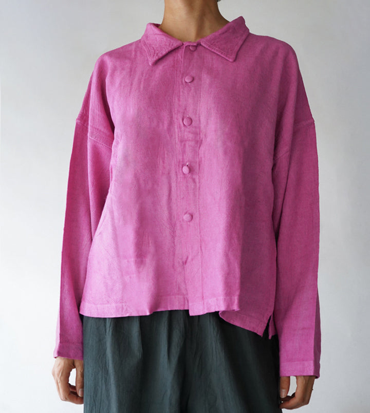 くるみボタン長袖