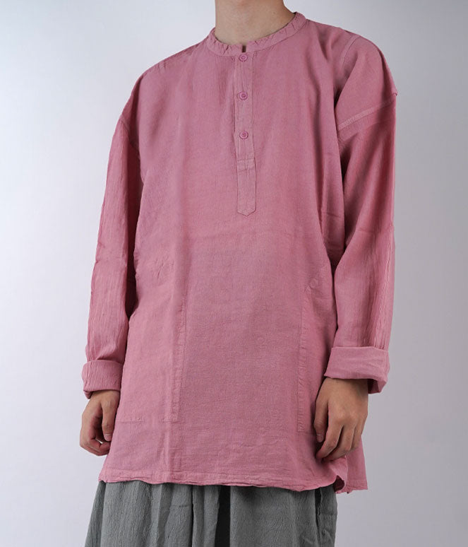 ヘンリーシャツ長袖薄地L