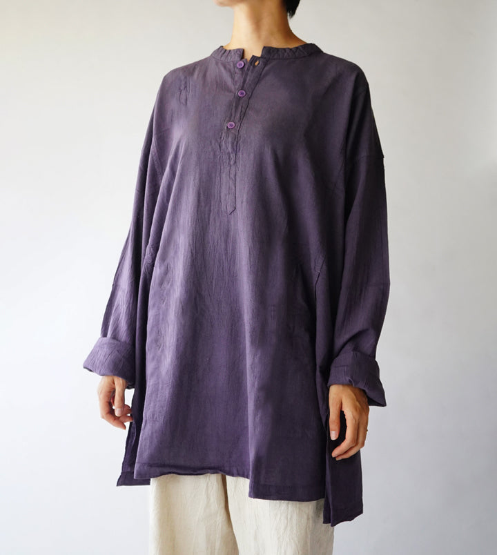 ヘンリーシャツ長袖薄地L