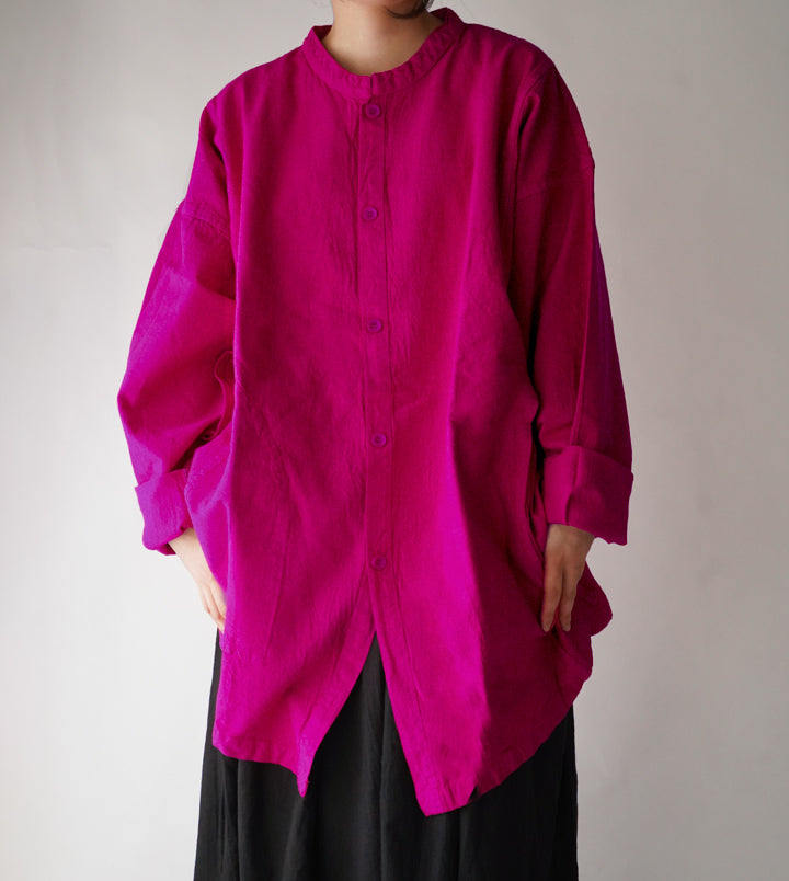 開襟シャツ長袖厚地L