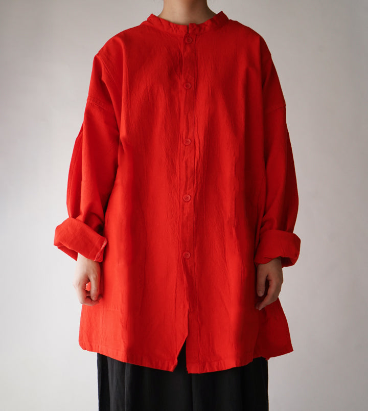 開襟シャツ長袖厚地L