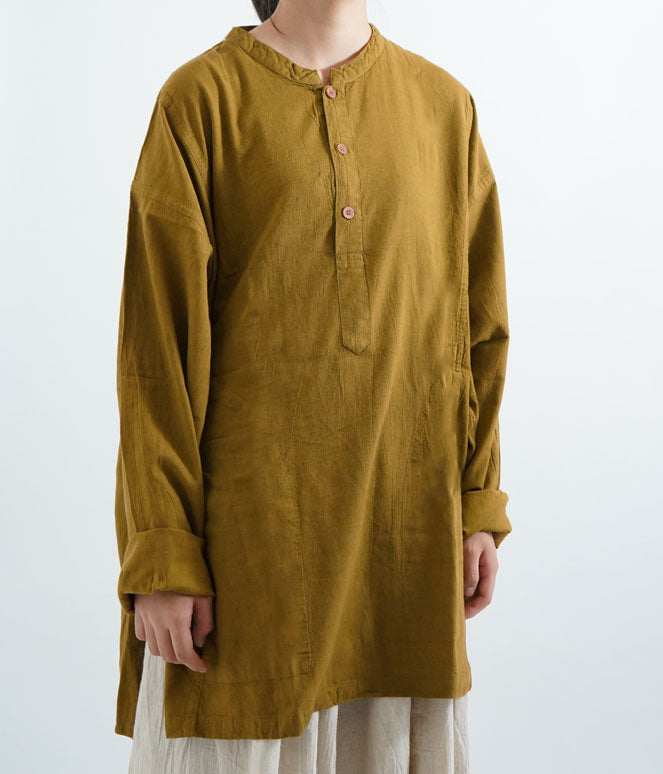 ヘンリーシャツ長袖薄地M