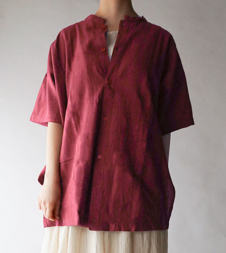 開襟シャツ半袖M