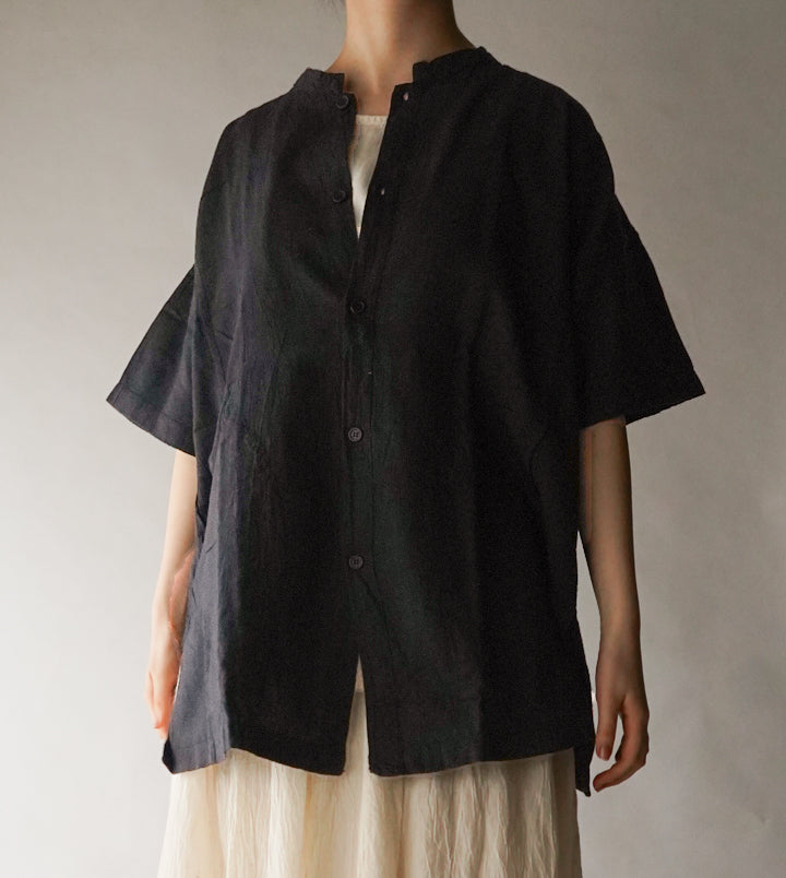 開襟シャツ半袖M
