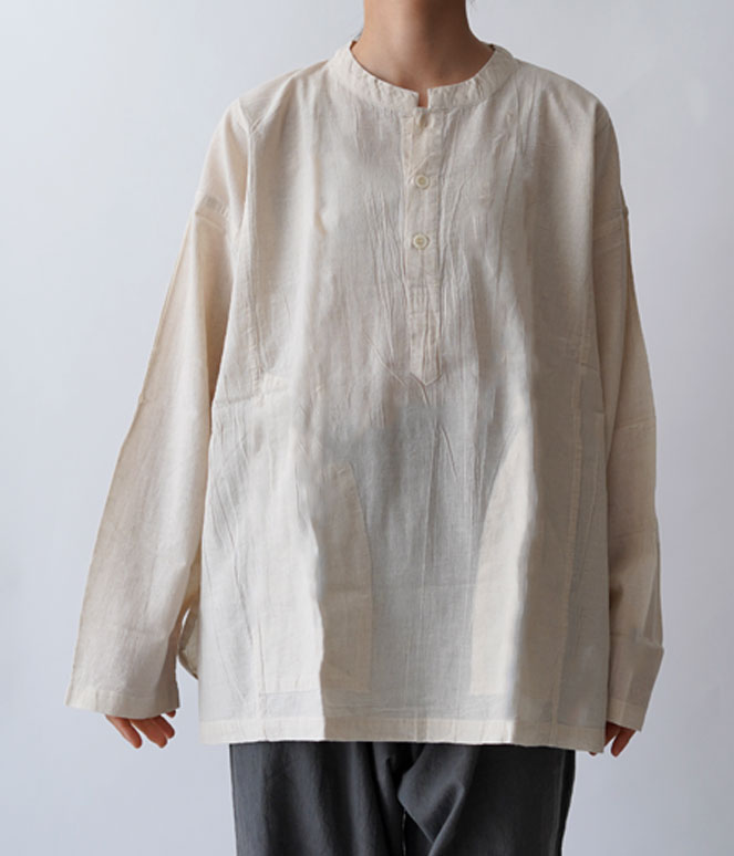 ヘンリーシャツ長袖薄地S