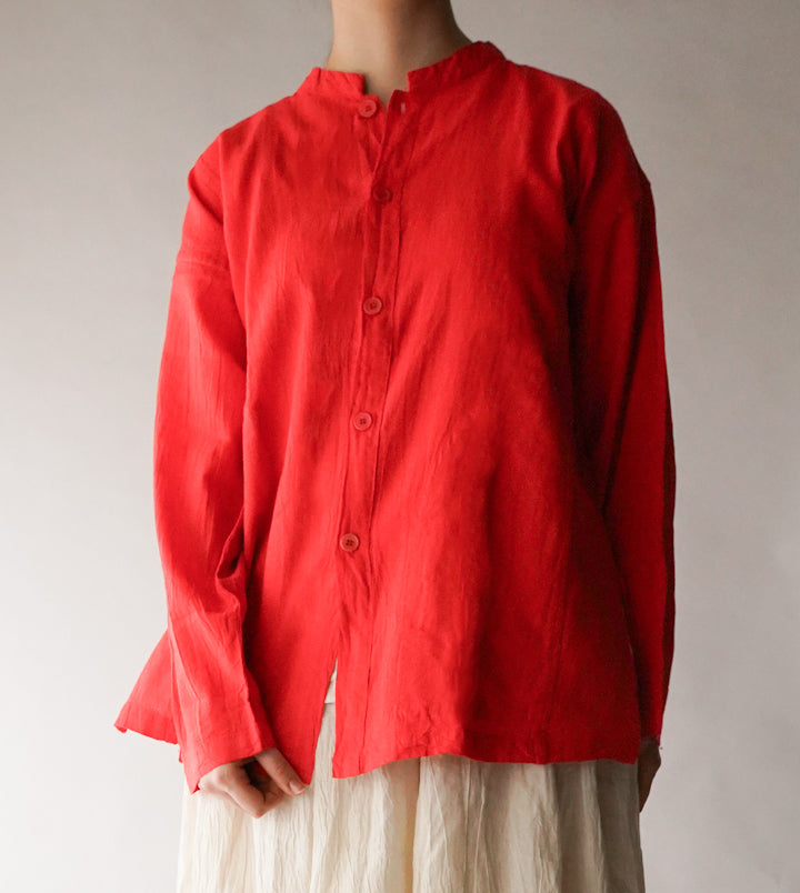 開襟シャツ長袖薄地S