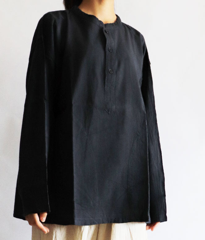 ヘンリーシャツ長袖薄地S