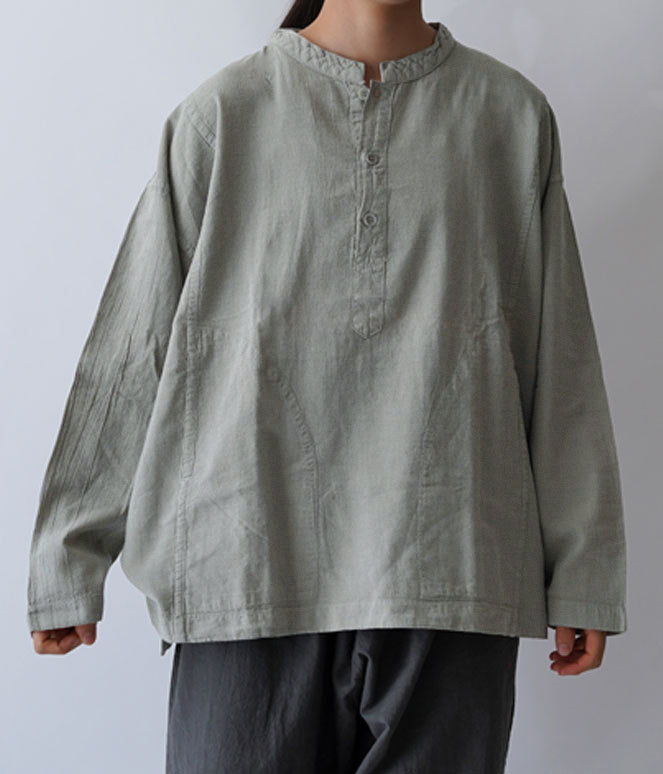 ヘンリーシャツ長袖薄地S