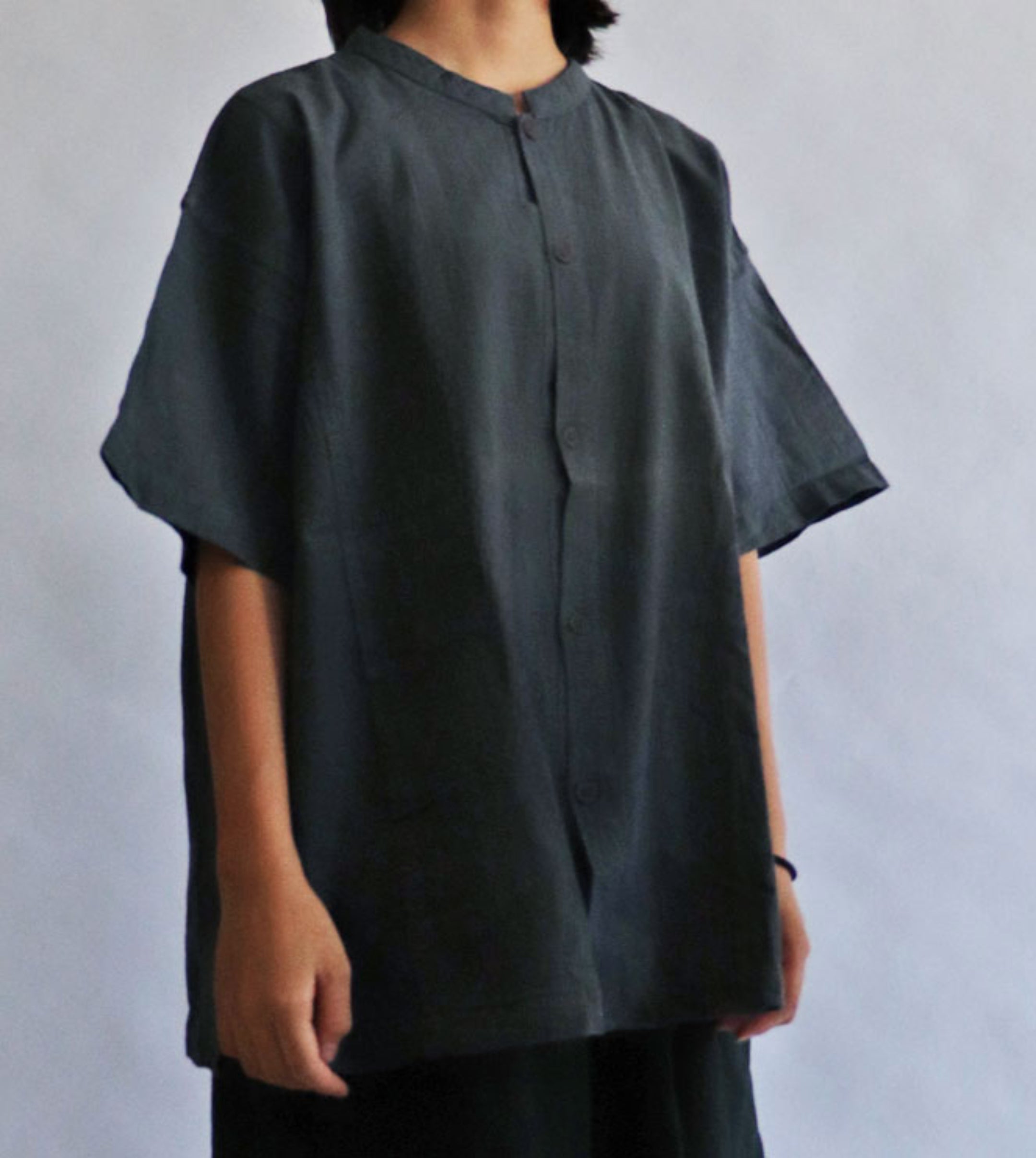 開襟シャツ半袖S