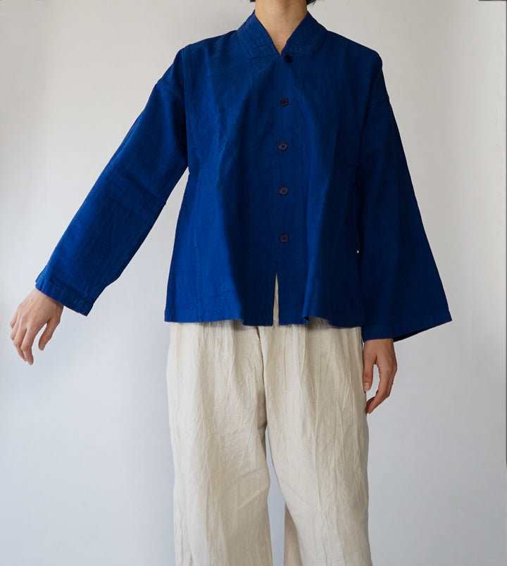 V襟シャツ厚地S