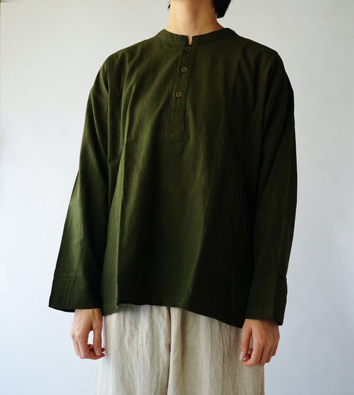 ヘンリーシャツ長袖薄地S