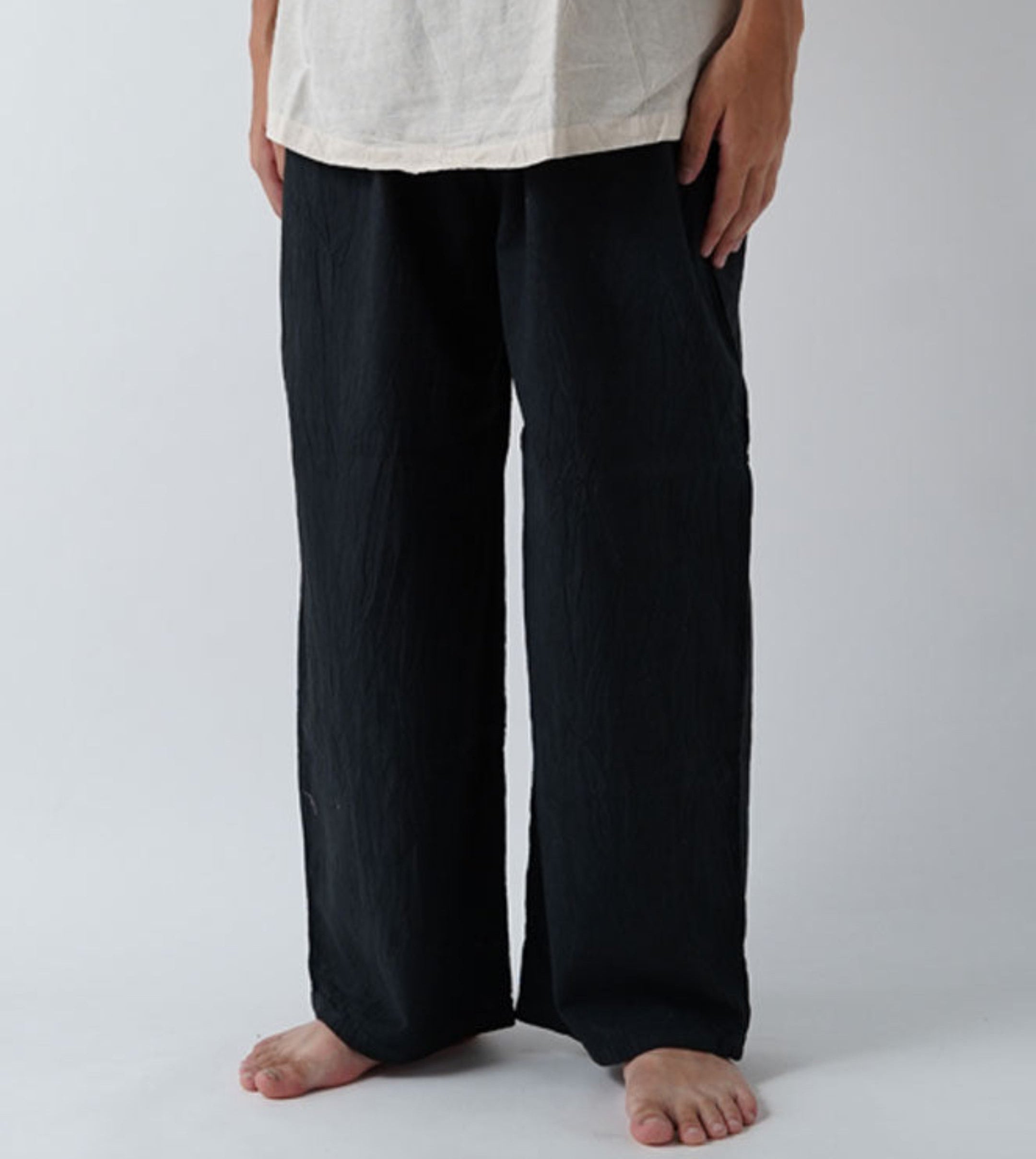 リラックスパンツ薄地Ｌ黒