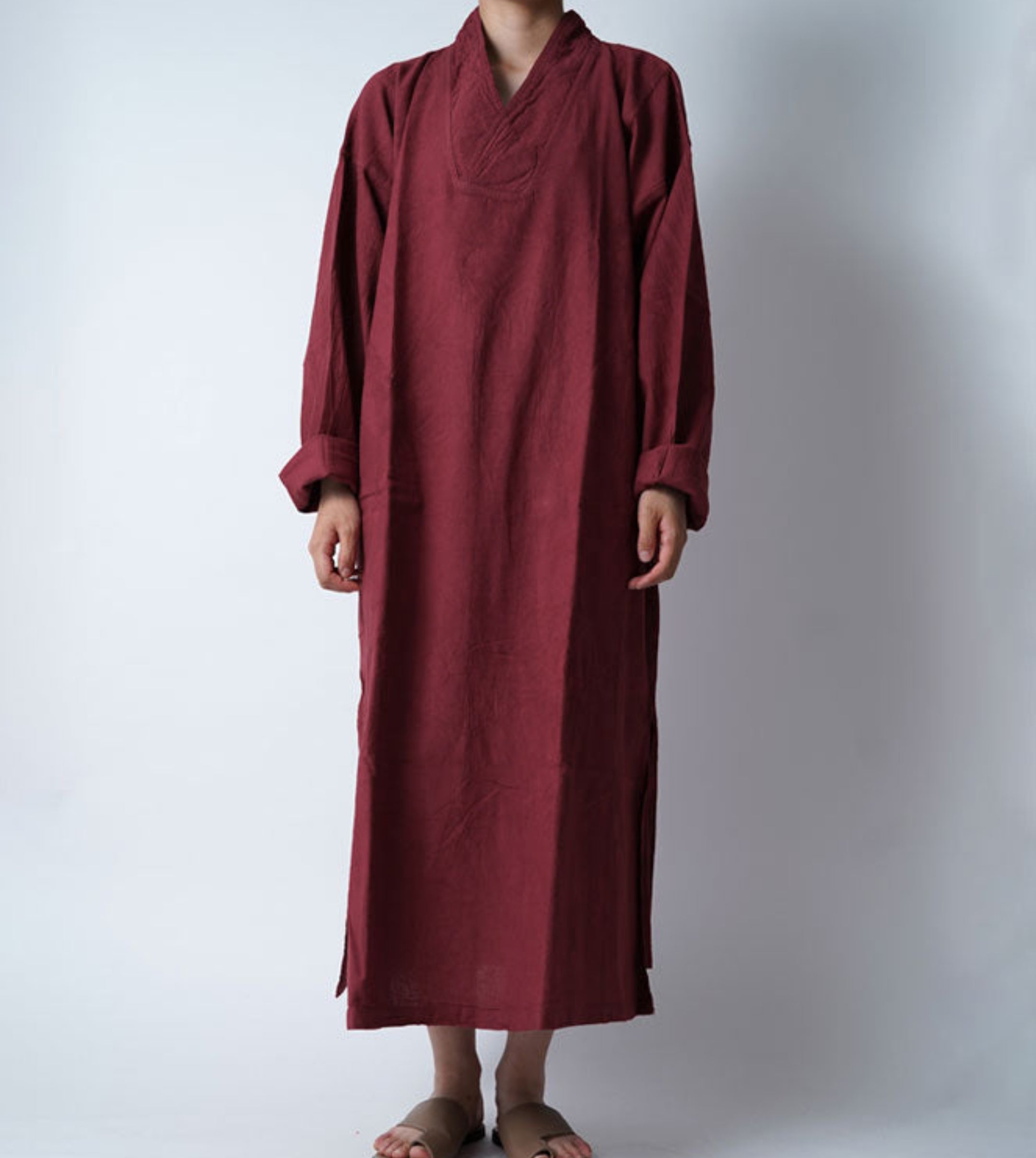 プルオーバーワンピースえんじ