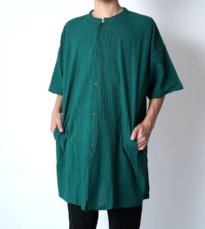 開襟シャツ半袖L