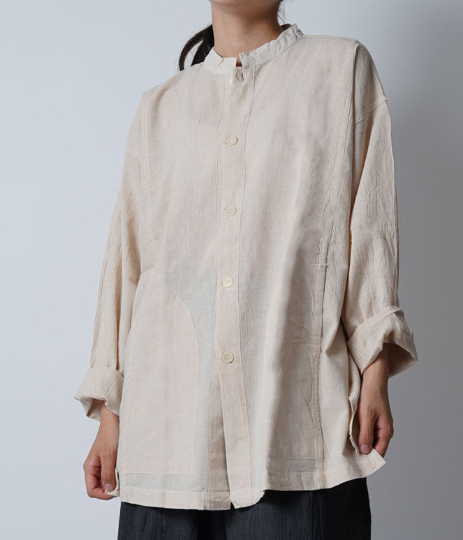開襟シャツ長袖薄地S