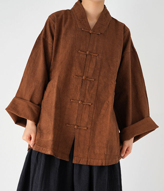 V襟チャイナ厚地M